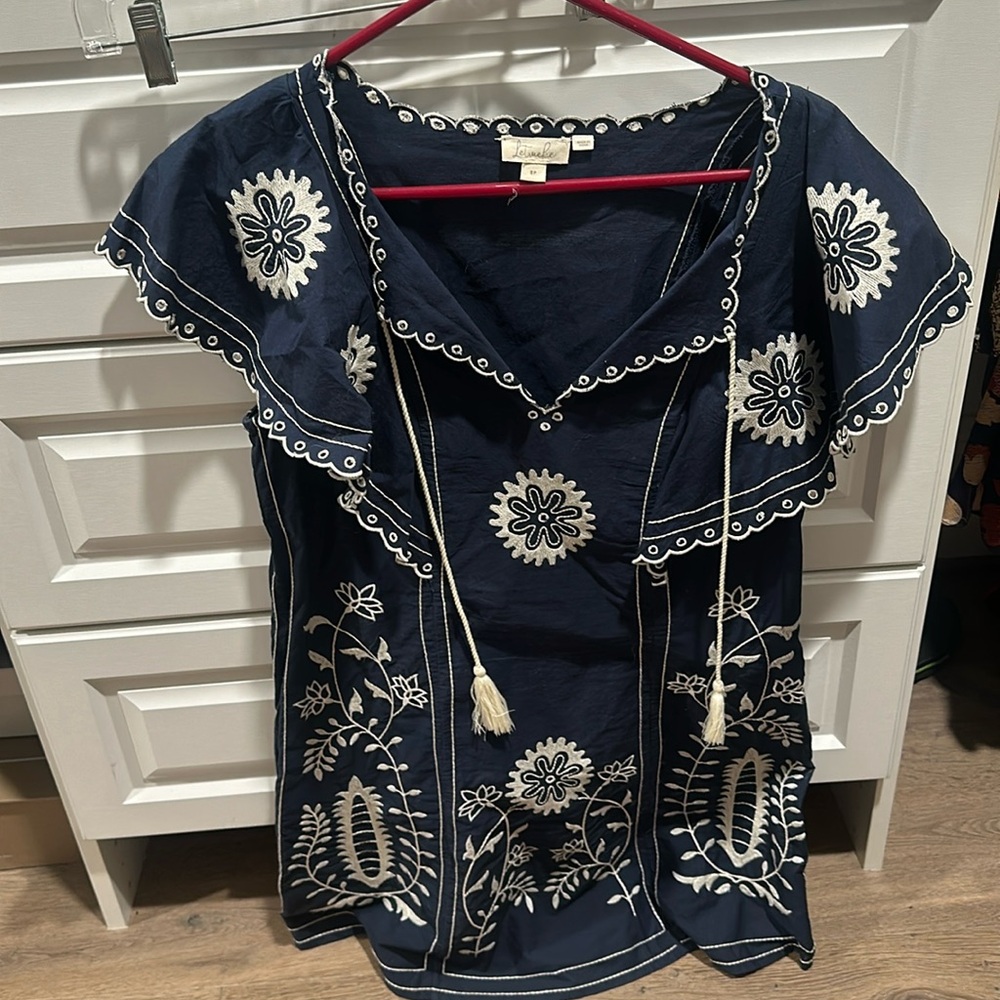 Just in time for summer! Lightweight, embroidered dress from Anthro